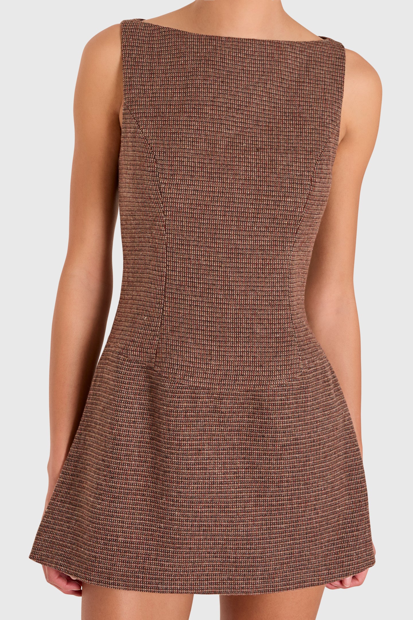 Amanda Uprichard Ines Romper in Heritage Tweed - detail view