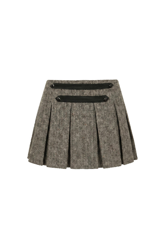 Amanda Uprichard Fiona Skort in Heritage Tweed - shown on an invisible mannequin