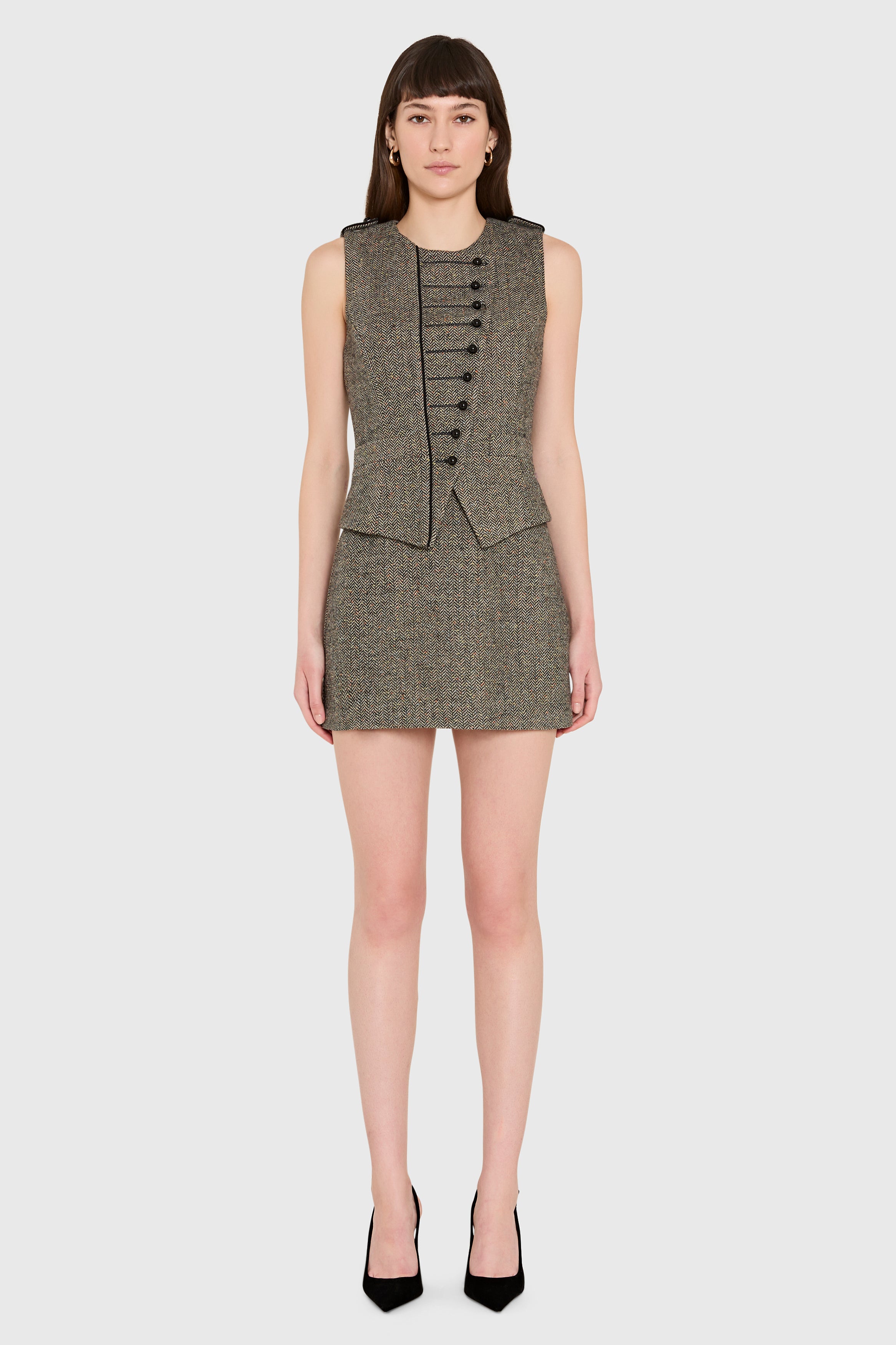 Fiona Romper in Watson Tweed view 1