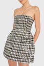 Strapless Bethany Romper in Winslet Tweed View 4