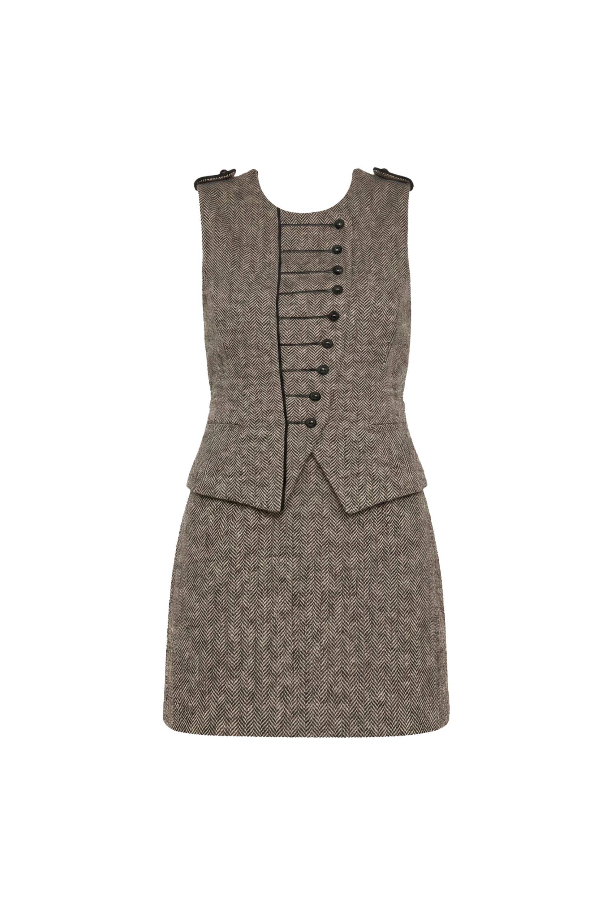 Fiona Romper in Watson Tweed view 7