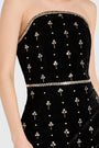 Wolfe Mini Dress in Studded Velvet View 4