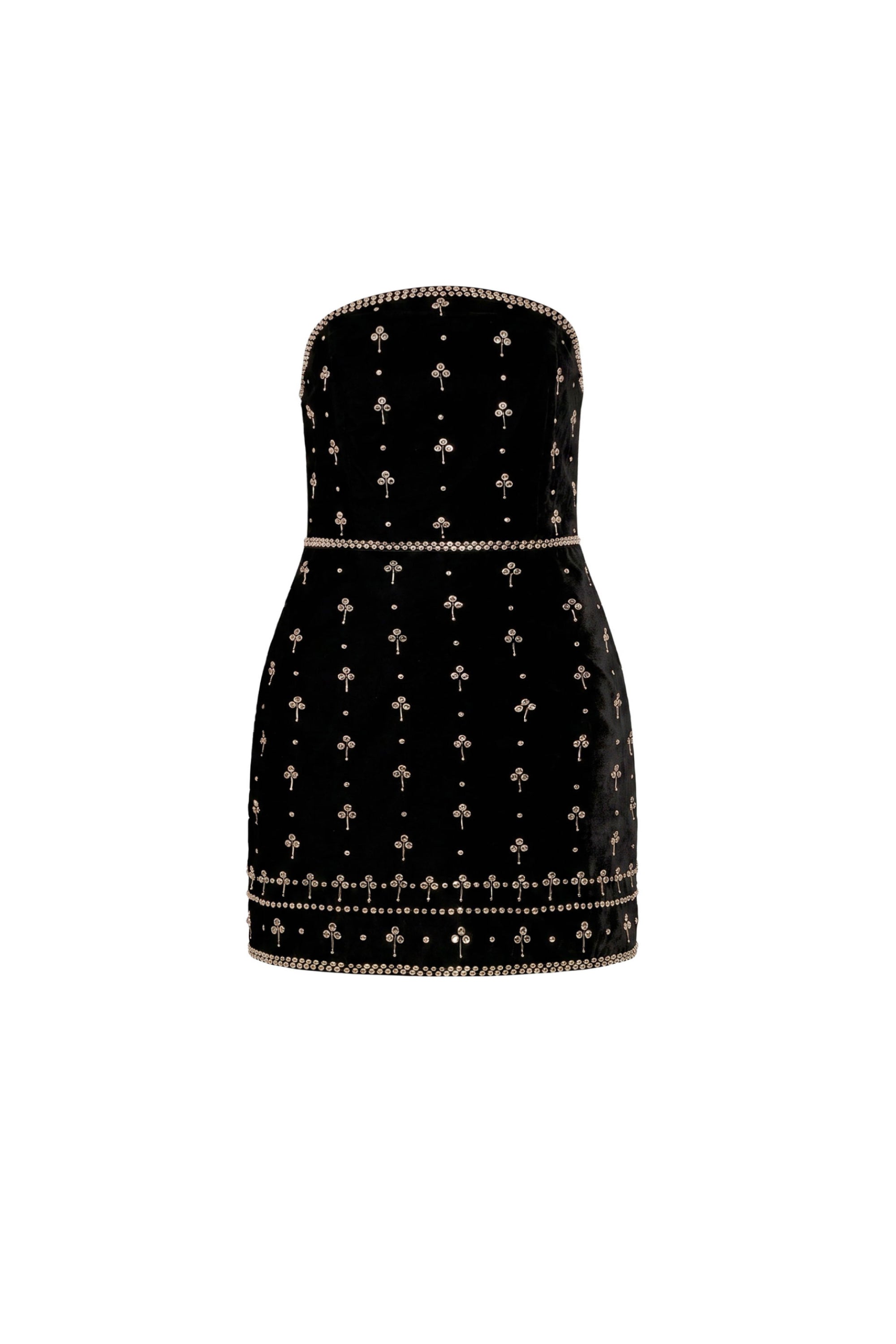 Wolfe Mini Dress in Studded Velvet view 6