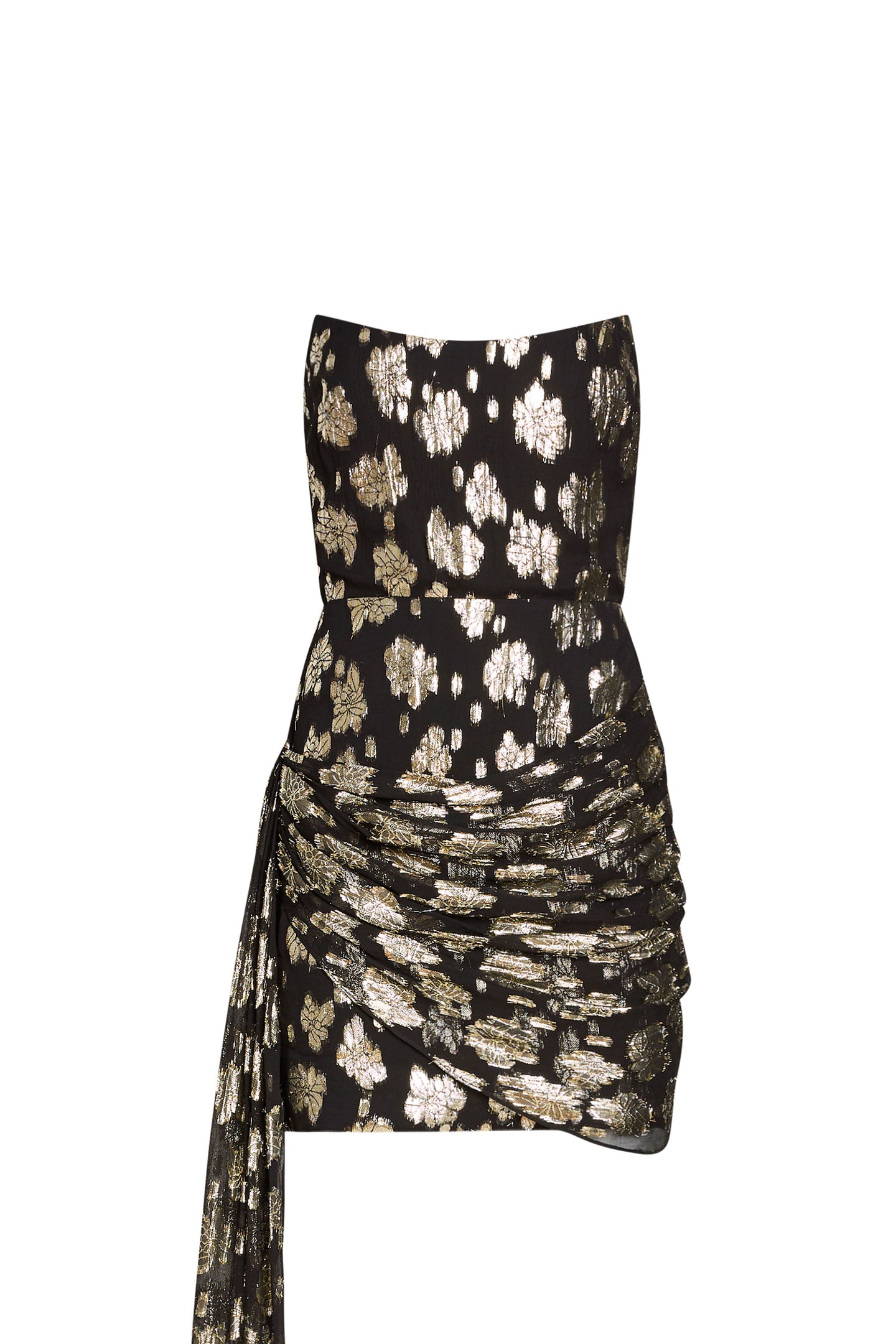 alaia cocktail dress Pleated taffeta bustier mini dress - black