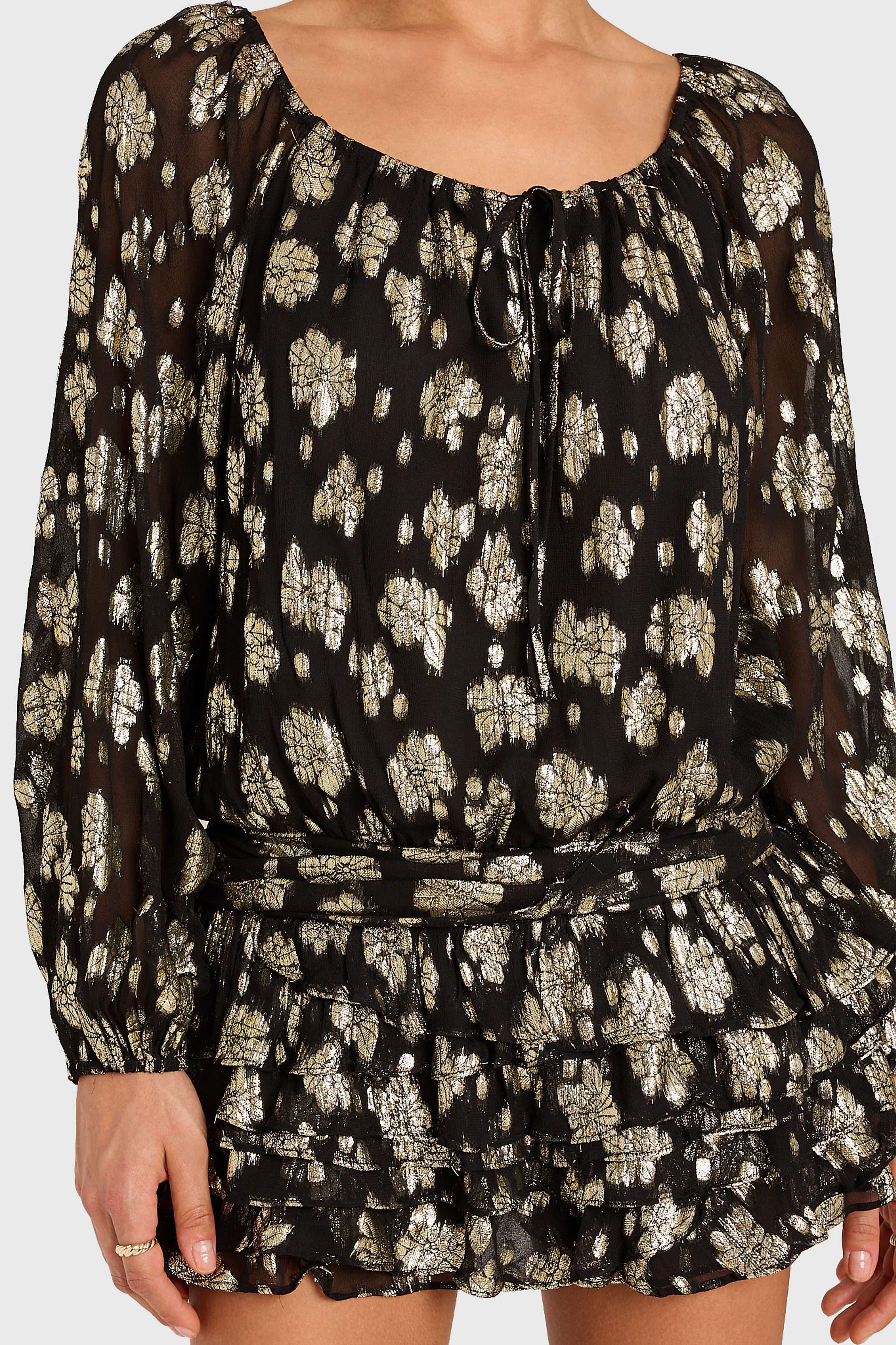 Dallas Romper in Chiffon Lacroix