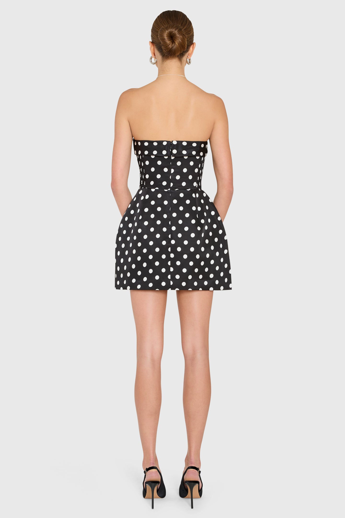 Lucienne Skort Romper in Polka Dot View 3
