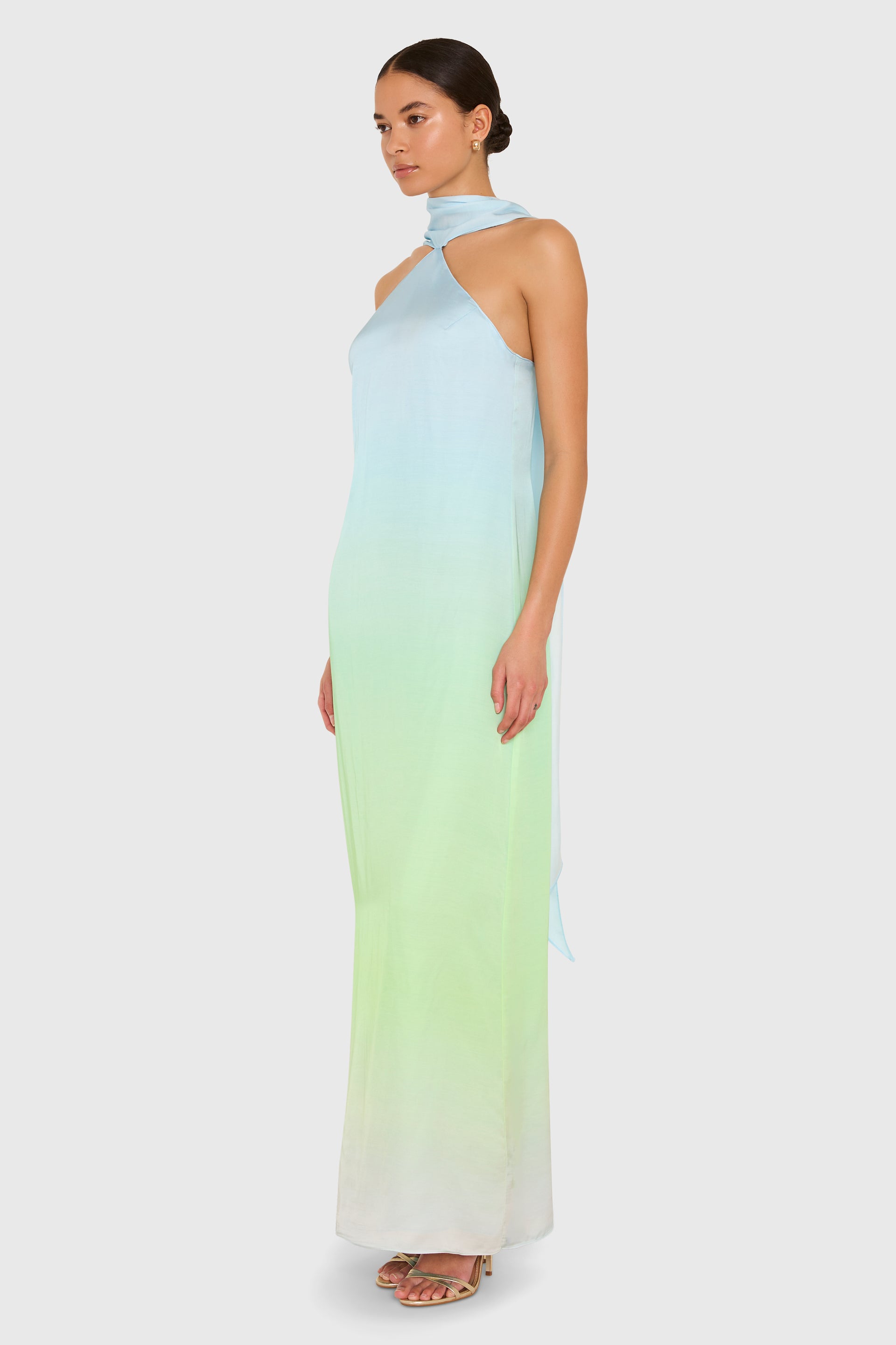 amanda uprichard long dress x REVOLVE Ashton Maxi in Blue, Mint color:YellowBlue Her namesake brand officially Womens Dresses Knee Length RACHEL-325