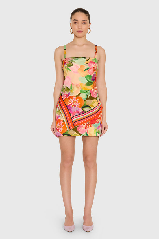 Amanda Uprichard | Keyshia Dress in Dominica Scarf Print. view 1