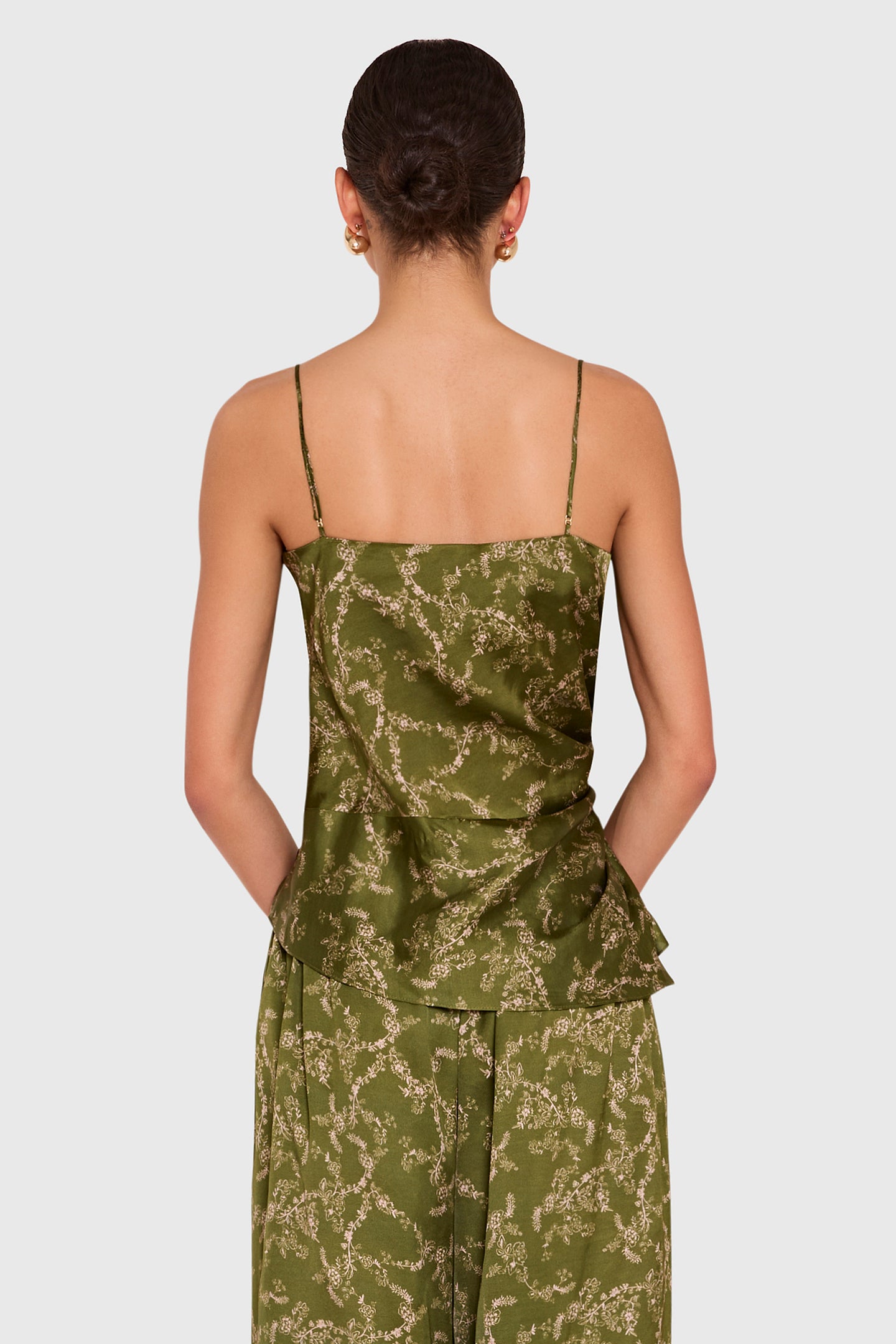 Amanda Uprichard Maci Top in Christina Print - back view