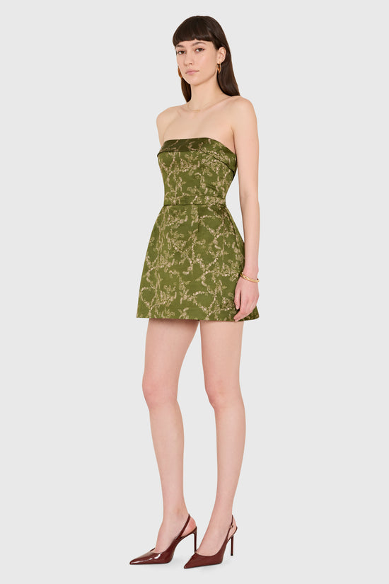 Amanda Uprichard Avalee Skort Romper in Christina Print - side view