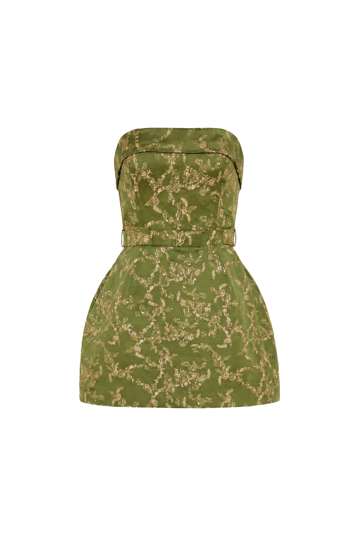 Amanda Uprichard Avalee Skort Romper in Christina Print - shown on invisible mannequin